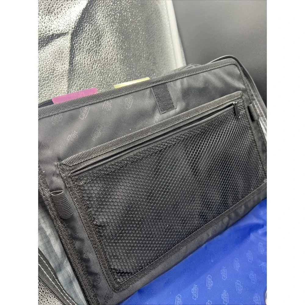 Case-It Blue Zipper Binder 3-Inch Capacity with 5-Tab Expanding File
